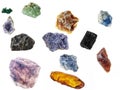 Unprocessed samples of minerals