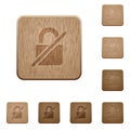 Unprotected wooden buttons