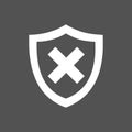 Unprotected shield icon