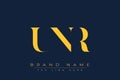 UNR abstract letter logo design Royalty Free Stock Photo