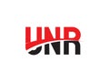 UNR Letter Initial Logo Design Vector Illustration Royalty Free Stock Photo