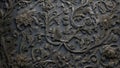 Slate Enigma: Unraveling the Intricate Pewter Filigree. AI generate