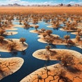 Unraveling Earth's Climate Crisis A View from Above Royalty Free Stock Photo