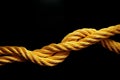 Unraveling Safety: Abstract Macro Photograph of Yellow Nylon Rope