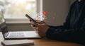 Unread Email Alert Urgency on Mobile, Laptop Workspace, Notifications, and Digital Communication in Today\'s Connected World