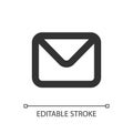 Unread message pixel perfect linear ui icon Royalty Free Stock Photo