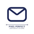 Unread message pixel perfect linear ui icon Royalty Free Stock Photo