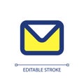 Unread message pixel perfect RGB color ui icon Royalty Free Stock Photo