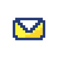 Unread message pixelated RGB color ui icon Royalty Free Stock Photo