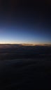 Unreal beautiful sunset from the airplane