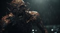 Unreal Engine Rendered Undead Monster Soggy Bronze Creature In Dynamic Action