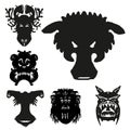 Unreal fantastic animals and monsters vector set 4