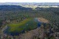 Unreal Green and Humedal Lagoon with Grass in the Middle near Me