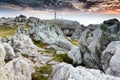 Unreal rocky coastline Royalty Free Stock Photo