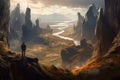 Unreal Vistas: Photorealistic Concept Art of Towering Cliffs and Open Plains in 8K Resolutio