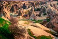 Unreal world of Cappadocia, Fairy Chimneys in Red Love Valley, Thousand of cave dwellings were carved out of the soft volcanic