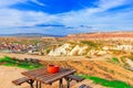 Unreal world of Cappadocia, Fairy Chimneys in Red Love Valley, Thousand of cave dwellings were carved out of the soft volcanic