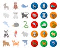 An unrealistic animal cartoon,flat icons in set collection for design. Toy animals vector symbol stock web illustration. Royalty Free Stock Photo