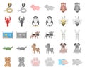 An unrealistic cartoon,monochrom animal icons in set collection for design. Toy animals vector symbol stock web Royalty Free Stock Photo