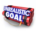 Unrealistic Goal Dynamite Bomb Impossible Mission Impractical Da Royalty Free Stock Photo