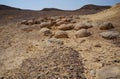 Unreally spherical rocks concretions in Nahal Keidar reserve, South Israel