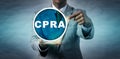 Unrecognisable Business Manager Pointing At CPRA