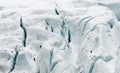 unrecognised people hiking the vantajokull glacier skaftafell national park. Iceland Europe