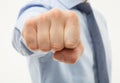 Unrecognizabl businessman showing a stronge fist Royalty Free Stock Photo