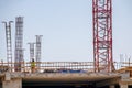 Unrecognizable construction workers on the construction site in Denver