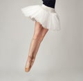 Unrecognizable female ballet dancer