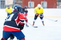 Ice hockey game on rink Royalty Free Stock Photo