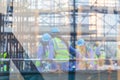 Labor workers working on a construction site