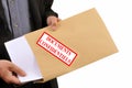 Envelope containing confidential documents