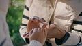 Unrecognizable mother daughter spending time together outdoors. Family weekend Royalty Free Stock Photo