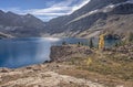 High angle view of Lake MacArthur in Yoho National Park Royalty Free Stock Photo