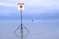 Danger Strong Currents - No Swimming sign Rarotonga Cook Islands