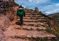 Unrecognizable woman hiking in Tarma Peru