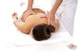 Unrecognizable woman receiving massage treatment Royalty Free Stock Photo