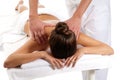 Unrecognizable woman receiving massage treatment Royalty Free Stock Photo