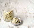 Unrefined shea butter Royalty Free Stock Photo