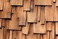 Unregular pattern of Western red cedar shingles Royalty Free Stock Photo