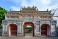 Unrestored ancient gate of Imperial City Hue, Vietnam Gate of the Forbidden City of Hue. Royalty Free Stock Photo