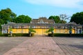 Unrestored ancient wall with top of gate of Imperial City Hue, Vietnam Gate of the Forbidden City of Hue.