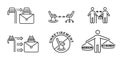 The unretirement icons set. Editable vector collection Royalty Free Stock Photo