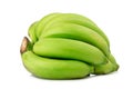 Unripe Banana. bunch Banana. green isolated on white background