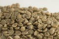 Unroasted coffee beans