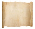 Unrolled Torn and Aging Blank Paper Royalty Free Stock Photo