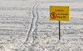 Unsafe Ice Sign Royalty Free Stock Photo