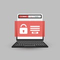 Unsafe Online Browsing - Locked Device, Encrypted Files, Lost Documents, Global Ransomware Attack. Virus Infection, Malware, Fraud