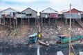 Unsanitary living conditions on lake Tonle Sap